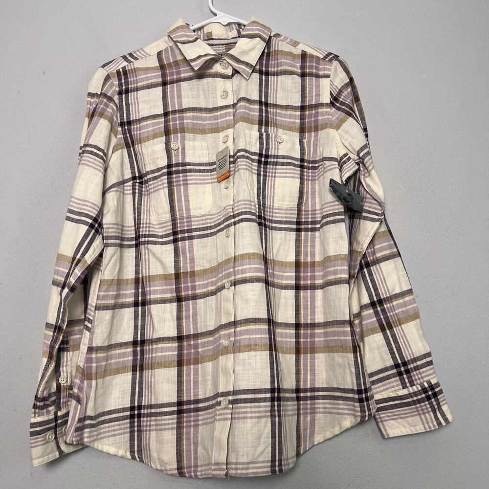 NWT Ridgecut Women's Tough wear Plaid Button Up Shirt Sz M Everyday